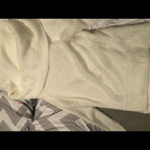 White fuzzy off the shoulder top